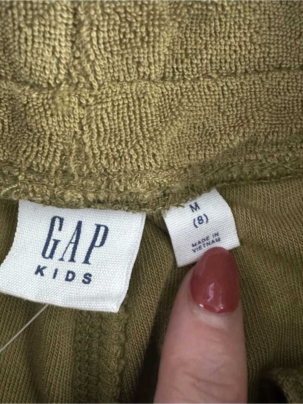Gap Kids Olive Green Terry Pull On Shorts